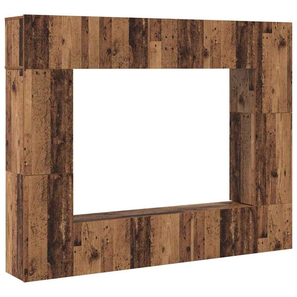 vidaXL Ensemble meuble TV 8 Pièces Bois ancien 80 x 30 x 30 cm