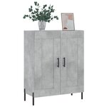 vidaXL Buffet gris béton 69 5x34x90 cm bois d'ingénierie