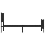 vidaXL Cadre de lit métal sans matelas avec pied de lit noir 100x190cm