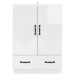 vidaXL Buffet Blanc brillant 66 x 34 5 x 92 cm Bois d'ingénierie