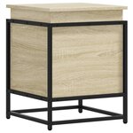 vidaXL Boîte de rangement avec couvercle chêne sonoma bois ingénierie