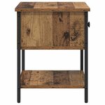 vidaXL Table de chevet Bois ancien 34 x 35 5 x 45 cm Bois d'ingénierie
