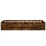 vidaXL Cadre de lit chêne fumé 100x200 cm bois d'ingénierie