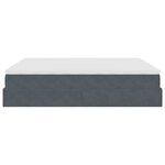 VidaXL Cadre de lit ottoman avec matelas gris foncé 180x200cm velours