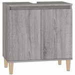 vidaXL Meuble d'évier sonoma gris 58x33x60 cm bois d'ingénierie