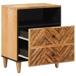 vidaXL Table de chevet Marron 50 x 33 x 60 cm Bois de mangue massif