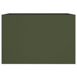 vidaXL Jardinière vert olive 62x40x39 cm acier laminé à froid