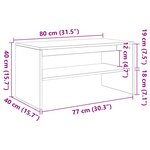 vidaXL Meuble TV chêne noir 80x40x40 cm bois d'ingénierie