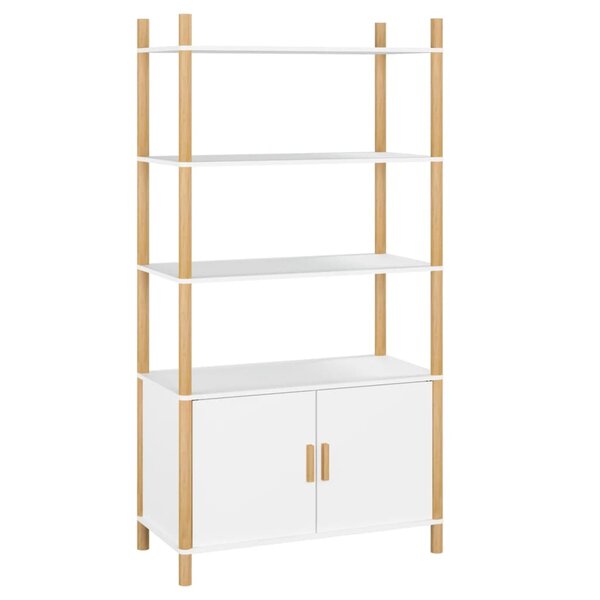 vidaXL Buffet haut Blanc 80x40x153 cm Bois d'ingénierie