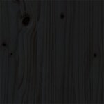 vidaXL Cadre de lit sans matelas noir bois massif 140x190 cm