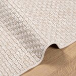 vidaXL Tapis de surface HUARTE Crème 200 x 80 cm Polyester
