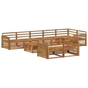vidaXL Ensemble de canapés d'extérieur 9 Pièces