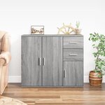 vidaXL Buffet Sonoma gris 91x29 5x75 cm Bois d'ingénierie