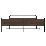 vidaXL Cadre de lit en métal sans matelas chêne marron 180x200 cm