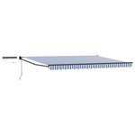 vidaXL Auvent rétractable électrique Bleu  Blanc  Anthracite 5 x 3 m