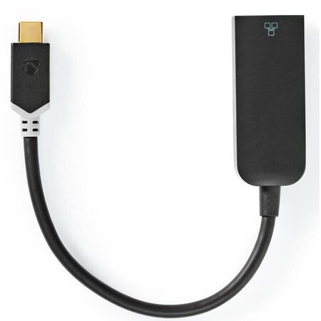 NEDIS Câble adaptateur USB-C Mâle - RJ45 Femelle 1 Gbit 0,2 m - Anthracite