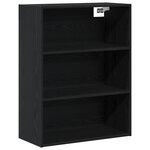vidaXL Buffet Chêne noir 69.5x34x180 cm Bois d'ingénierie