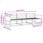 vidaXL Ensemble de canapés d'extérieur 3 Pièces Naturel