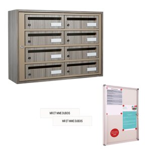 Offre Pack : Bloc B8 Essentielle 250 Acier/Bois + Tableau d'affichage A4 & Etiquettes