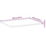 vidaXL Dessus de table rectangulaire 100x60x2 cm bois massif d'acacia