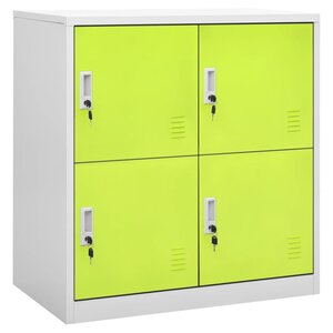 vidaXL Armoire à casiers Gris clair et vert 90x45x92 5 cm Acier