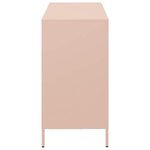 vidaXL Buffet rose 101 5x39x73 5 cm acier laminé à froid