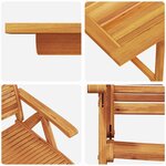 vidaXL Ensemble de salle à manger pour jardin 9 Pièces Marron