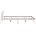 vidaXL Cadre de lit sans matelas blanc bois massif 200x200 cm