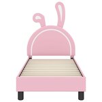 vidaXL Cadre de lit pour tout-petit avec tête de lit Rose 70 x 140 cm