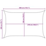 vidaXL Voile d'ombre Gris clair et blanc 2 x 3 m HDPE