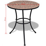 vidaXL Ensemble de bistro 3 Pièces Carreaux céramiques Terre cuite