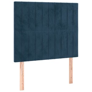 vidaXL Tête de lit Bleu foncé 100x5x118/128 cm Velours