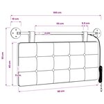 vidaXL Tête de lit suspendue Taupe Tissu
