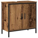 vidaXL Ensemble de mobilier de salle de bain avec étagère 2 Pièces Marron