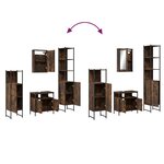 vidaXL Ensemble de meubles de salle de bain 4 Pièces Chêne fumé Bois
