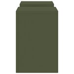 vidaXL Supports de Plantes d'extérieur Pilier 2 Pièces Olive Verte 24x24x35 cm Acier