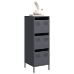 vidaXL Buffet haut anthracite 39x35x103 5 cm acier