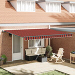 vidaXL Auvent Rétractable orange et marron 450 × 300 cm