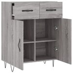 vidaXL Buffet sonoma gris 69 5x34x90 cm bois d'ingénierie