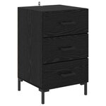 vidaXL Cabinet de chevet Chêne noir 40 x 40 x 66 cm Bois d'ingénierie