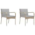 vidaXL Ensemble de jardin avec coussin acier