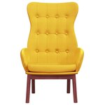 vidaXL Chaise de relaxation Jaune moutarde Tissu