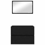 vidaXL Ensemble de mobilier de salle de bain 2 Pièces Chêne noir