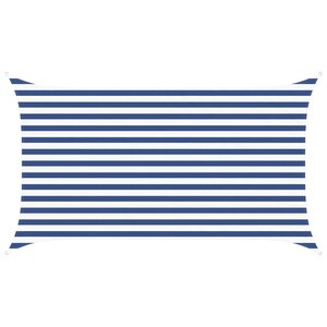 vidaXL Voile d'ombre Bleu et Blanc 3 5 x 2 m 100 polyester Oxford