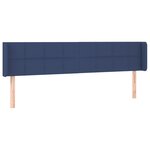 vidaXL Tête de lit avec oreilles Bleu 183x16x78/88 cm Tissu