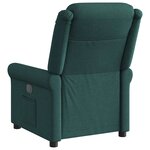 vidaXL Fauteuil inclinable électrique Vert foncé Tissu