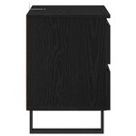 vidaXL Cabinet de chevet avec tiroir 2 Pièces Chêne noir 40 x 35 x 50 cm