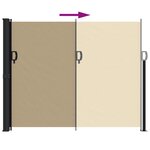 vidaXL Auvent latéral rétractable beige 160x600 cm