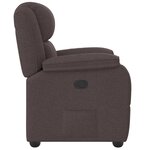 vidaXL Fauteuil inclinable Marron foncé Tissu