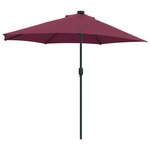 vidaXL Parasol de jardin Rouge bordeaux 294 x 150 x 224 cm tissu
